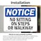 Signmission No Sitting On Steps Or Walkway, 14 in W x Rectangle, Vinyl Decal OS-2PACK-NS-D-1014-L-14796 - alternate 4